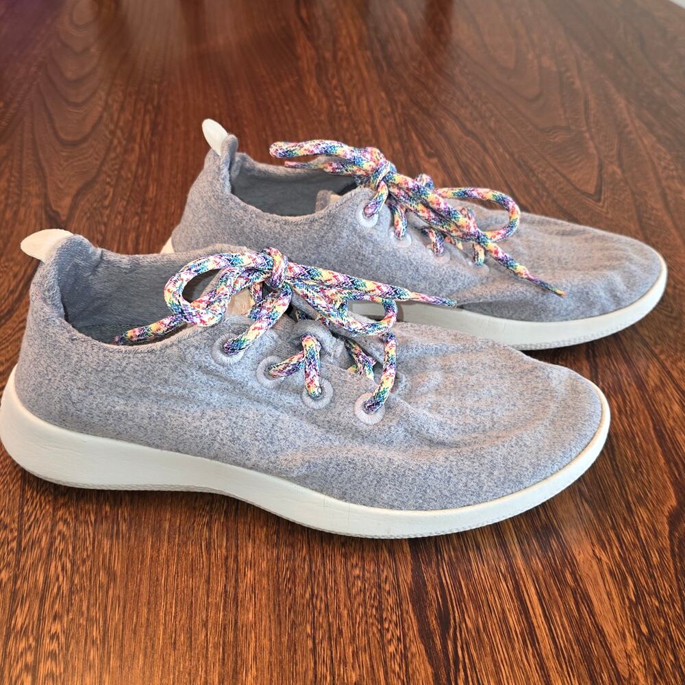Allbirds Women's Grey Rainbow Wool Sustainable Lightweight Sneakers SZ 8